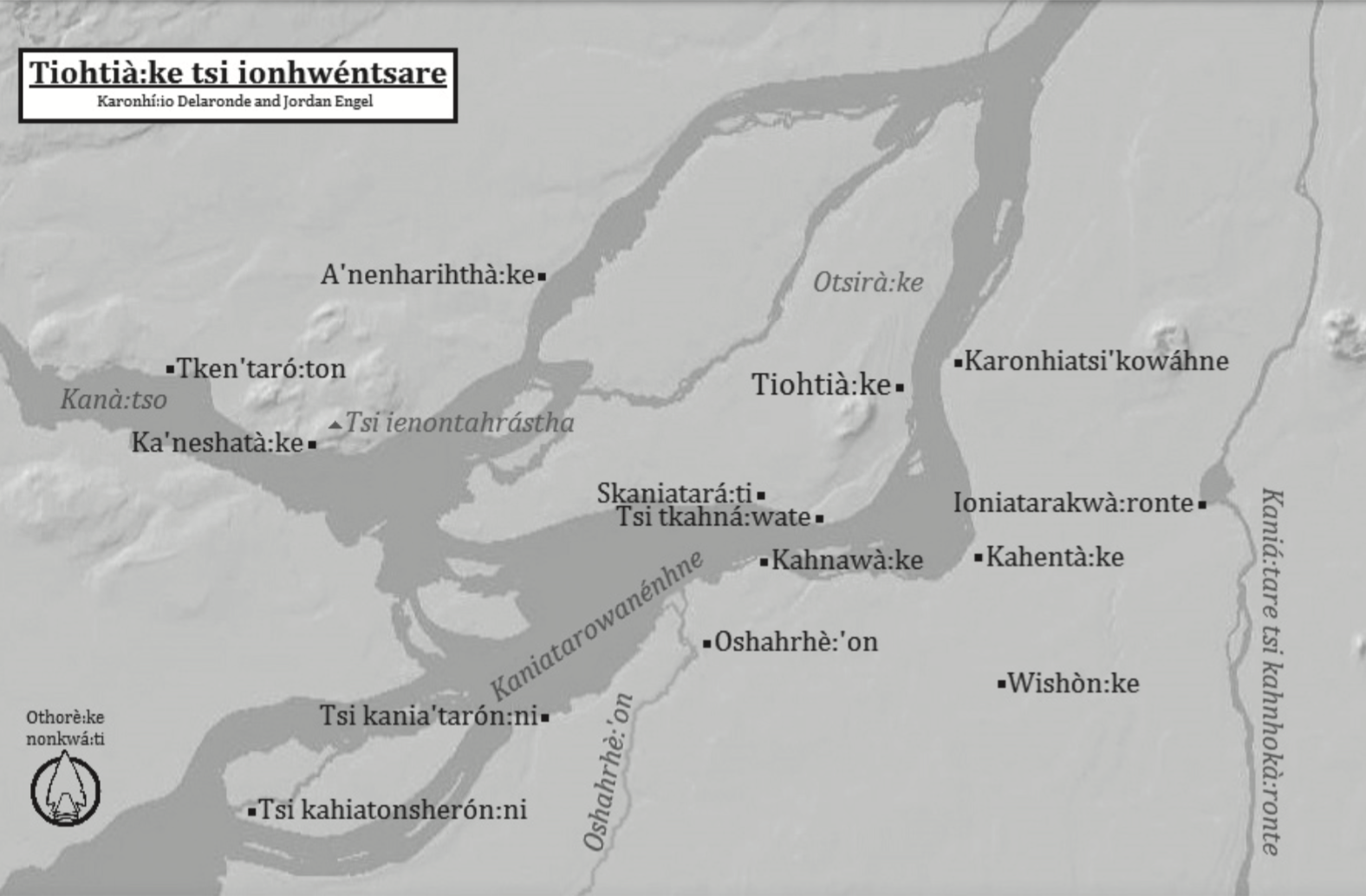 Tiohtià:ke and Surrounding Areas in the Kanien’keha:ka Language
